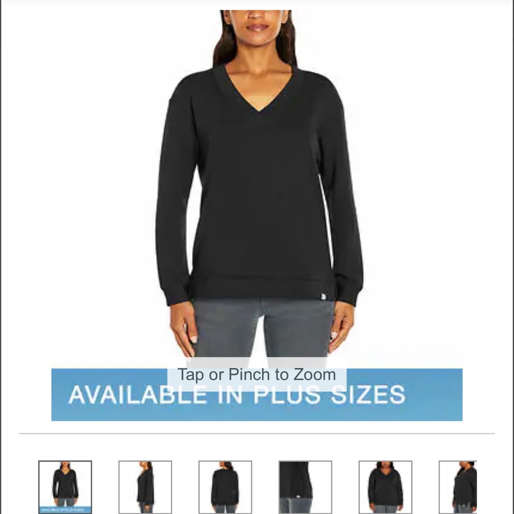 Orvis Ladies V-Neck Sweatshirt ~ BLACK